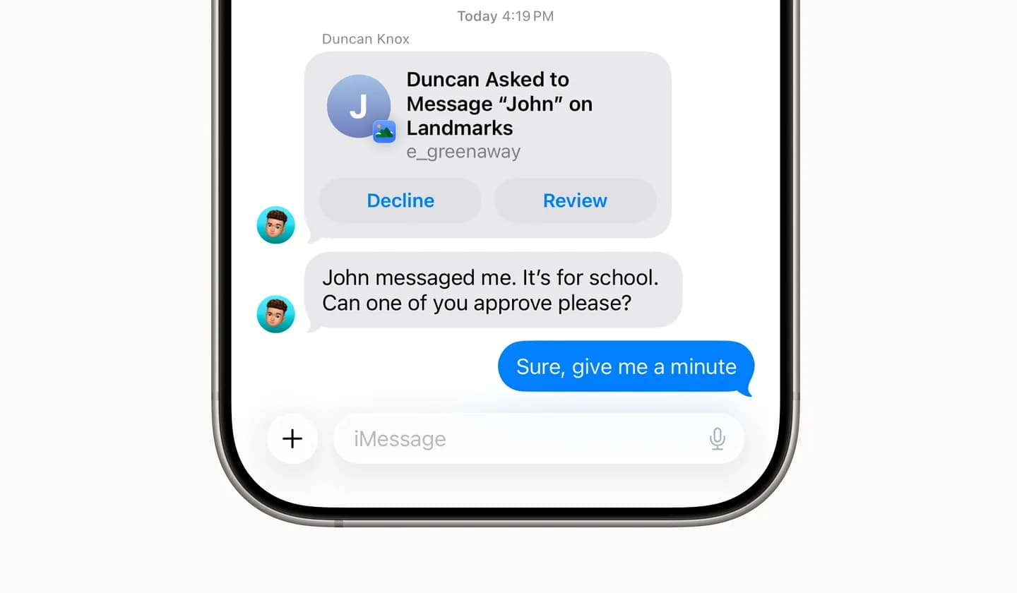 Apple вводит новые правила для общения детей