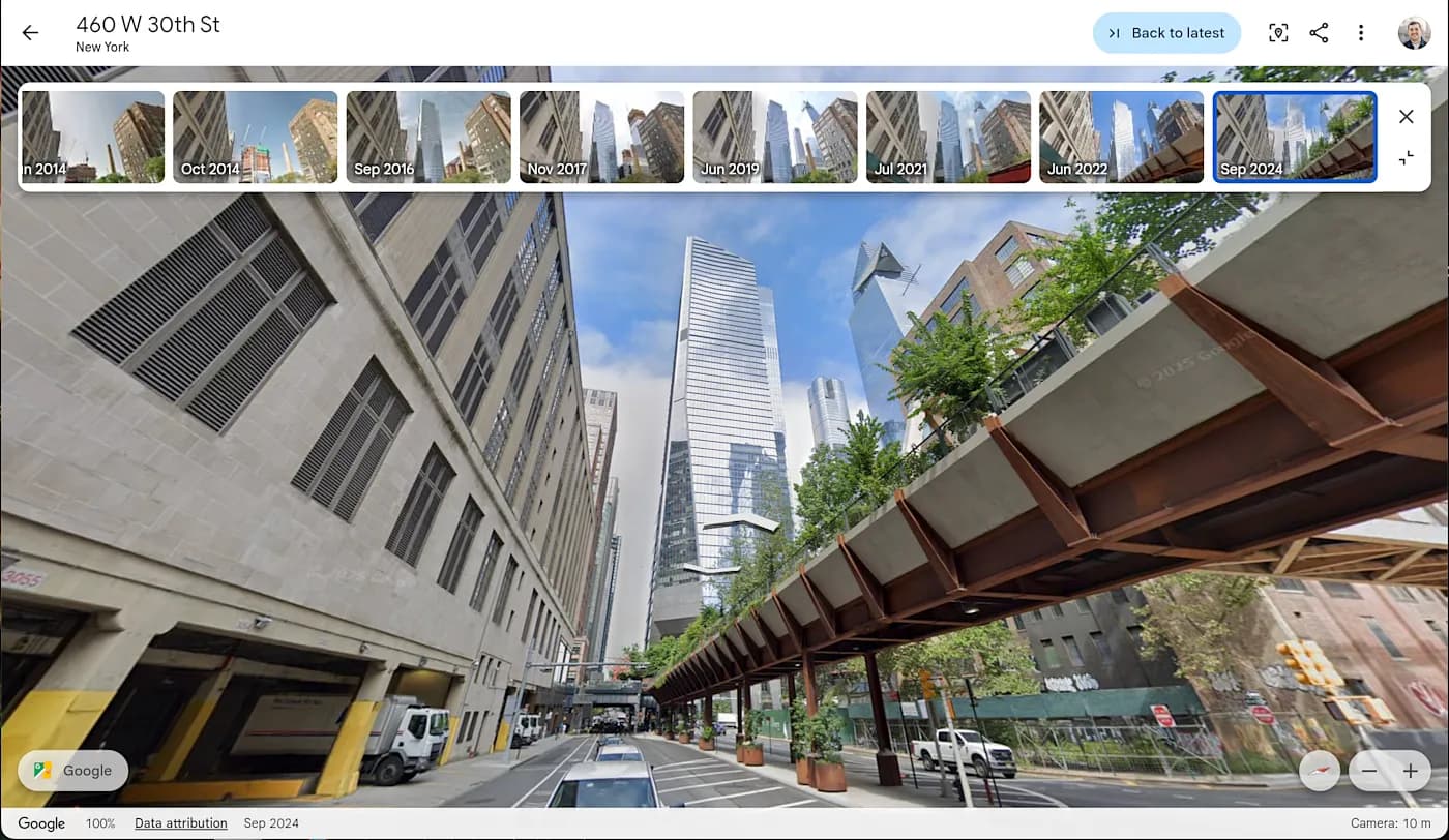 Google Earth отмечает юбилей с историческим режимом Street View