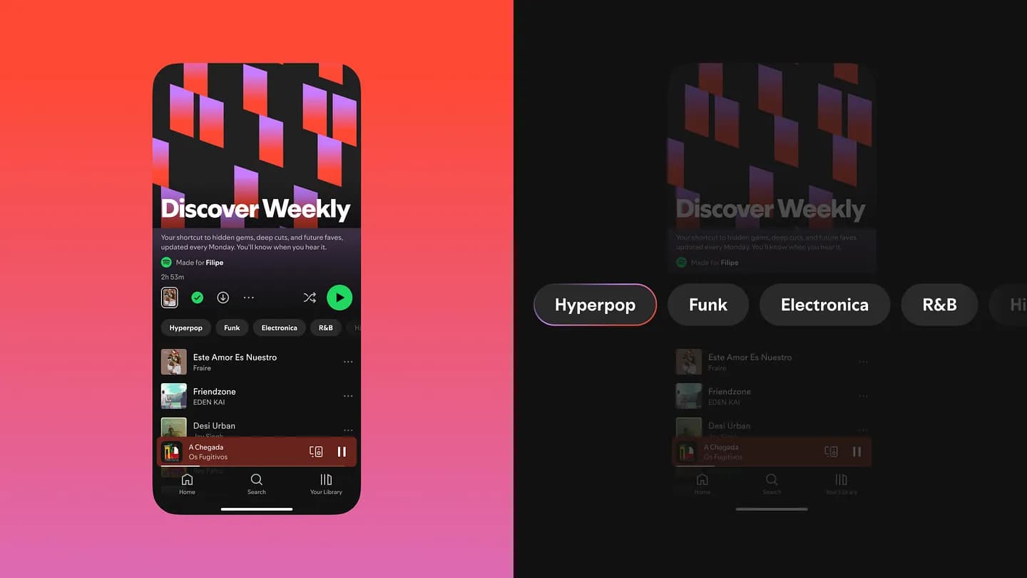 Spotify добавляет кнопку выбора жанра в Discover Weekly