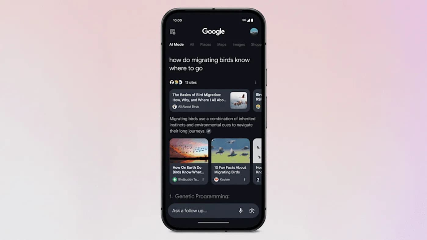 Google расширяет возможности AI Mode для поиска
