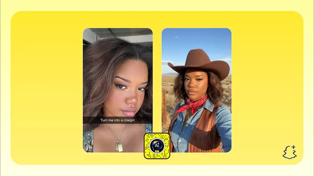 Новая AI-линза Imagine от Snapchat позволяет превратиться в любого, кого опишешь