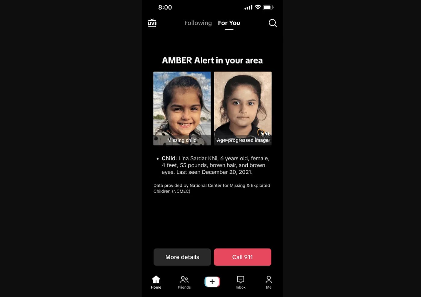 TikTok выставляет Amber Alerts на показ: не забудьте проверить ленту!