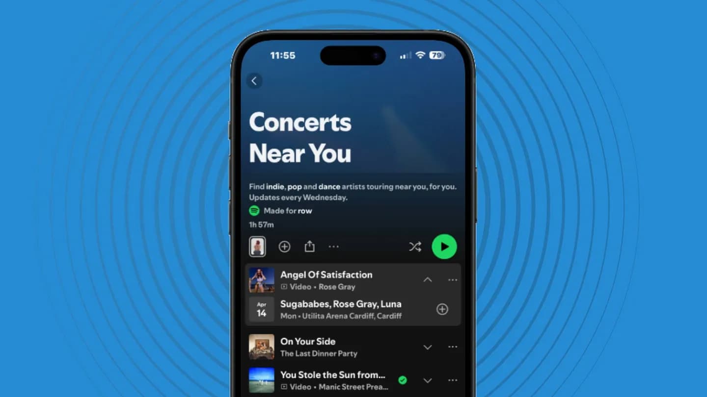 Spotify запустил плейлист "Концерты рядом с вами"