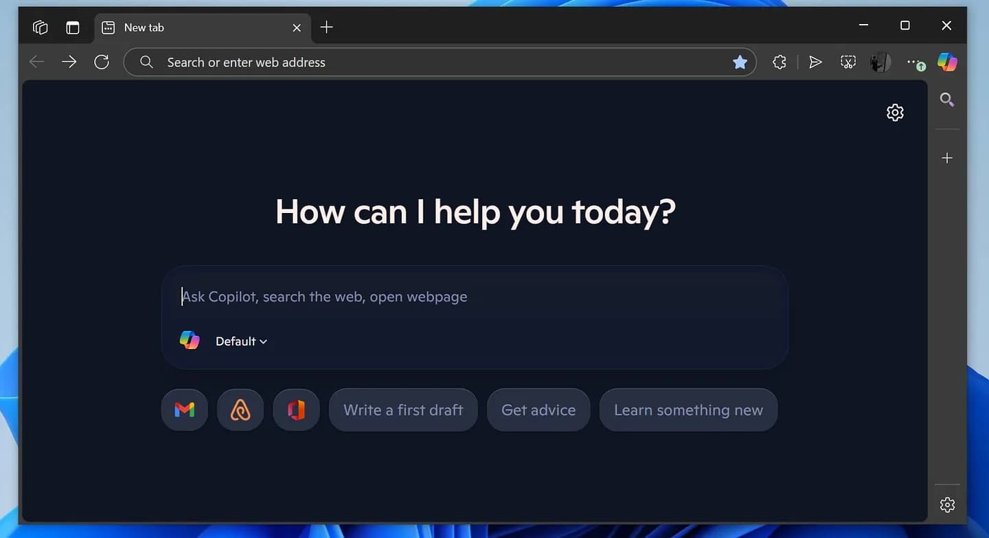Copilot AI на новой вкладке Microsoft Edge: полезно или вредно?