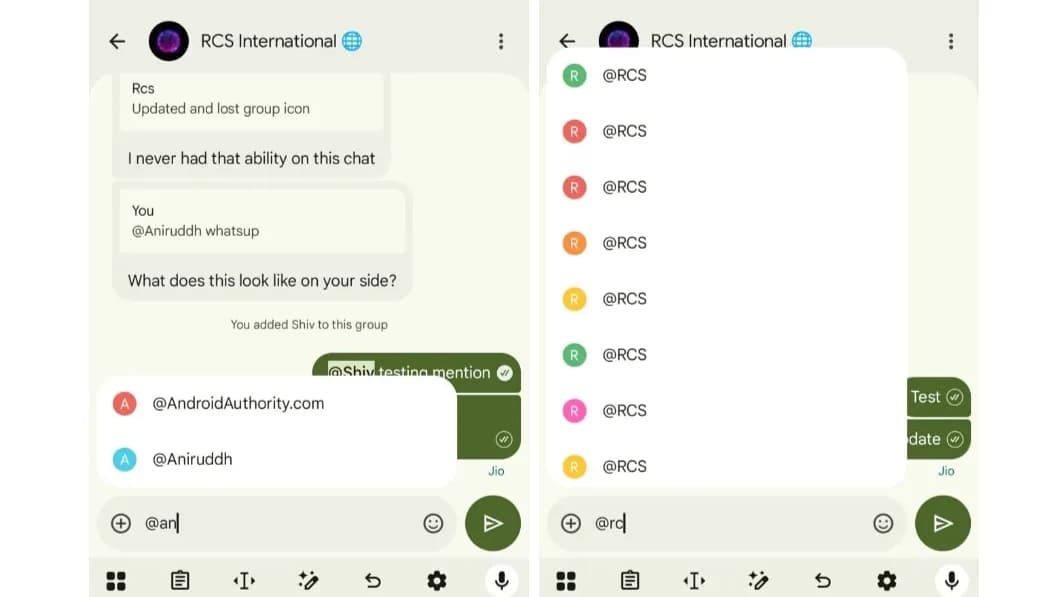 Google Messages получает функцию упоминаний — без уведомлений, разумеется!