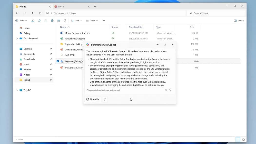 Windows 11: AI в Проводнике – помощь или помеха?