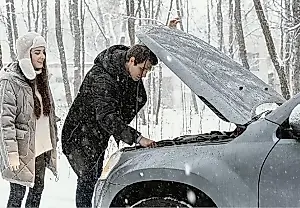Cuando el coche se convierte en un bloque de hielo
