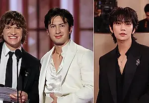 Encuentro en los Globos de Oro: estrellas de cine y una estrella del K-pop se convierten en el meme del año