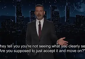 Jimmy Kimmel se burla de la reacción de Trump al tiroteo de ICE