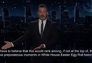 Kimmel se burla de Trump en Pascua