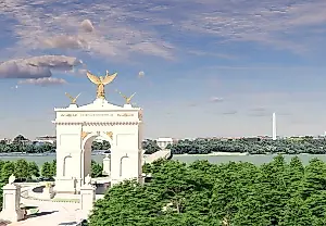 El arco de Trump: más alto que el de Lincoln