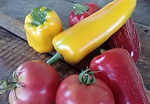 Pimientos en el alféizar