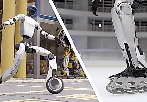 Un robot sobre patines