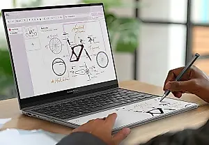Un portátil con tinta electrónica caprichosa