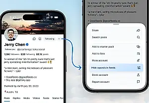 Bluesky теперь позволяет скрывать репосты отдельных пользователей
