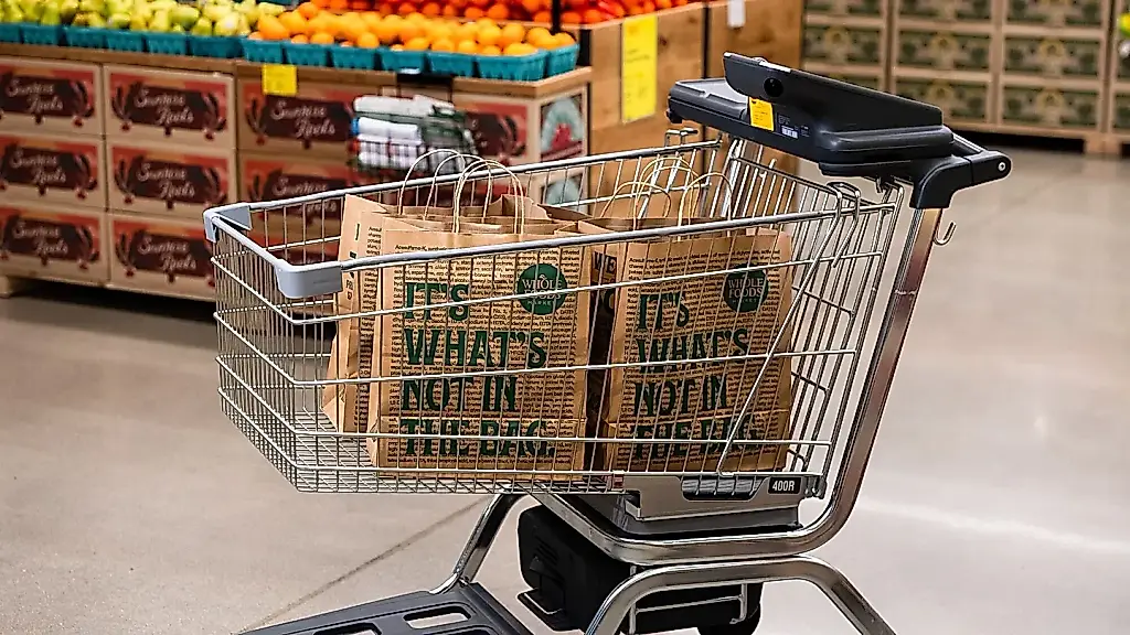 Amazon обновляет умную тележку Dash Cart для Whole Foods: весы, tap-to-pay и компактный дизайн