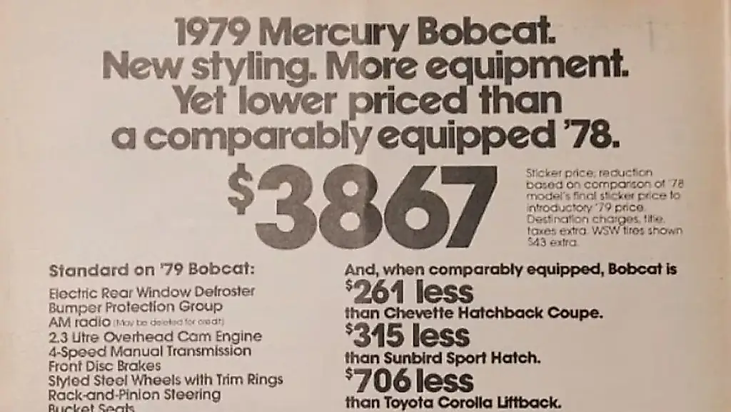 Mi primera vergüenza automovilística: Mercury Bobcat de 1978