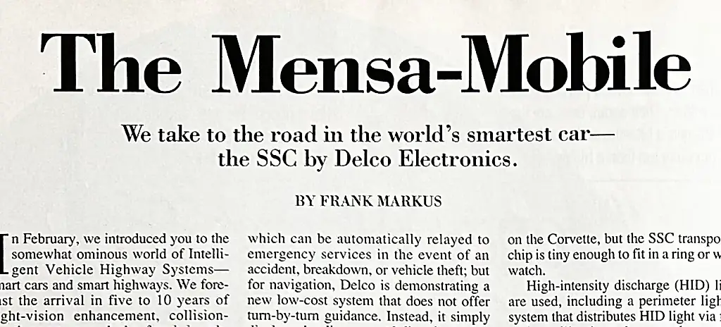 Delco Electronics SSC: cuando el Chevy Blazer soñaba con el futuro