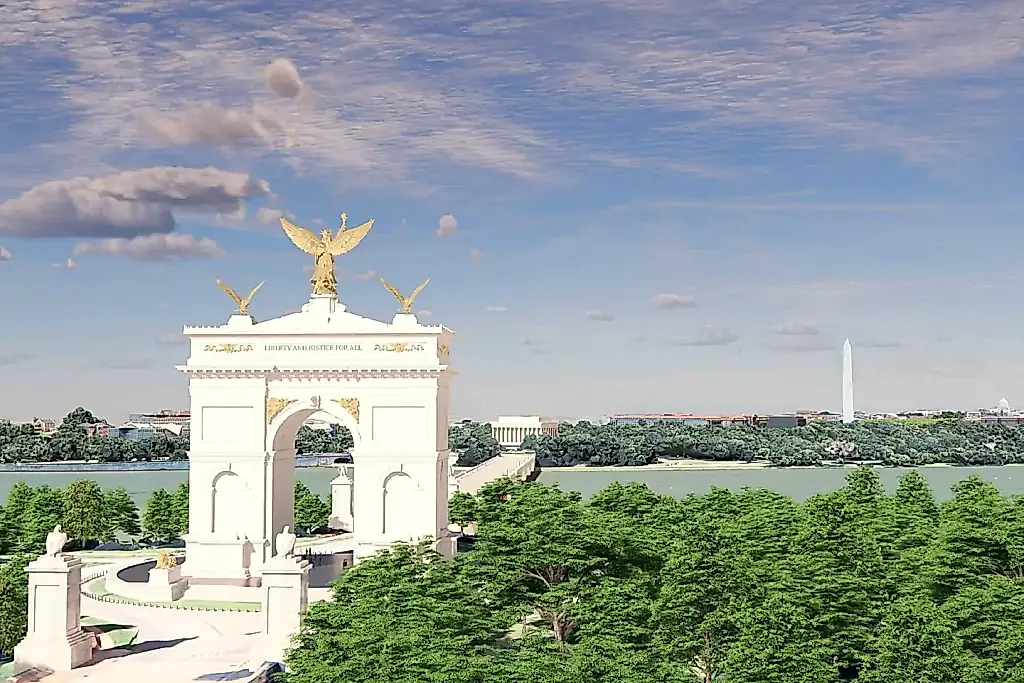 El arco de Trump: más alto que el de Lincoln