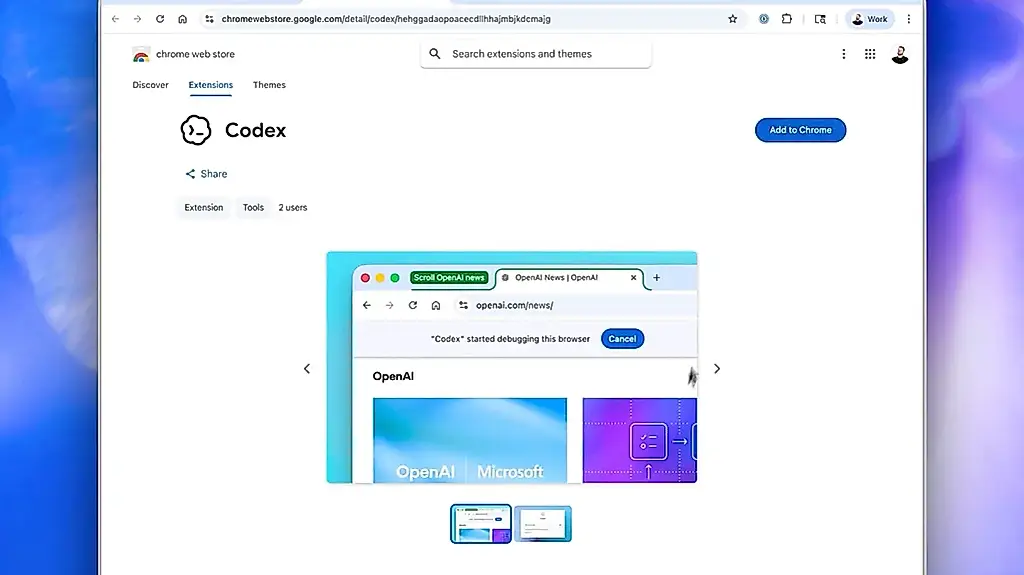 OpenAI lanza el plugin Codex para Chrome