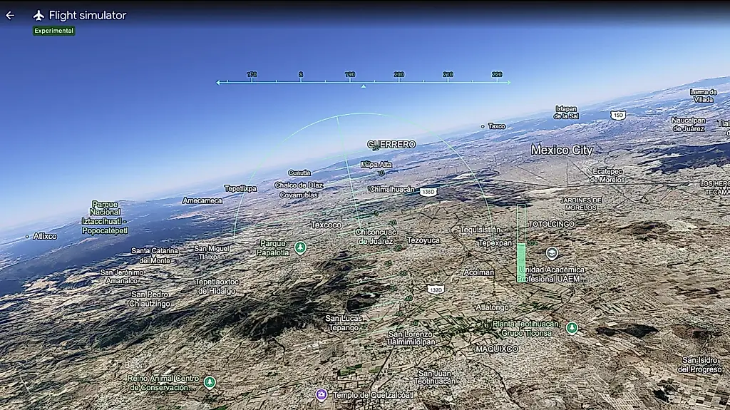 Режим симулятора полета теперь доступен в браузере Google Earth