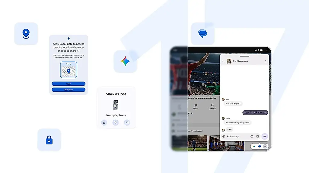 Google incorpora burbujas multitarea y un modo de juego para plegables con Android 17