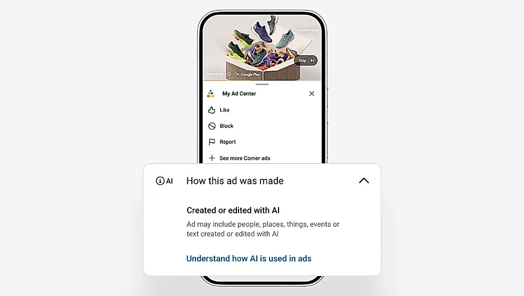 Google etiquetará la publicidad creada con IA