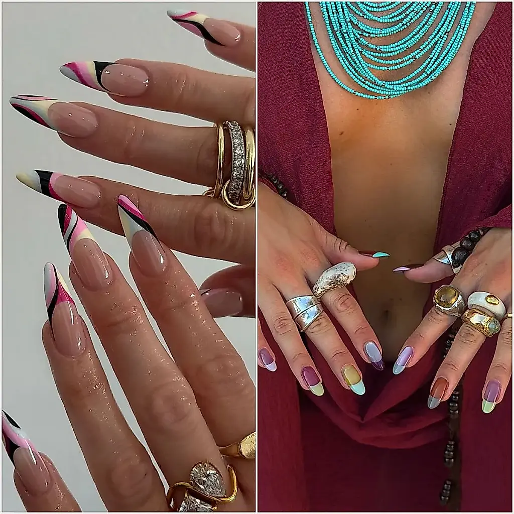 Espirales de Pucci y Hermès en las uñas: las mejores manicuras de la semana