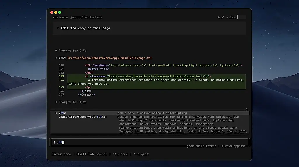 xAI lanza el agente Grok Build para automatizar la programación