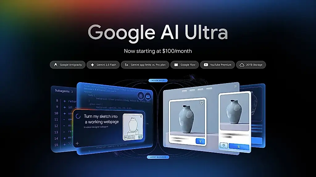 Google AI Ultra plan now starts at $100 a month