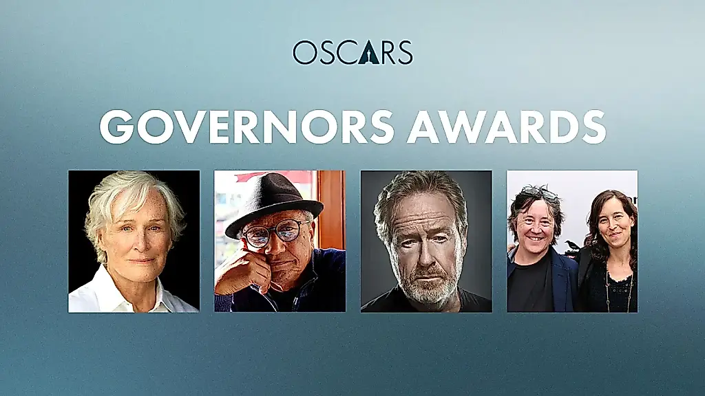 Glenn Close, Ridley Scott y otros recibirán Oscar honoríficos en 2026