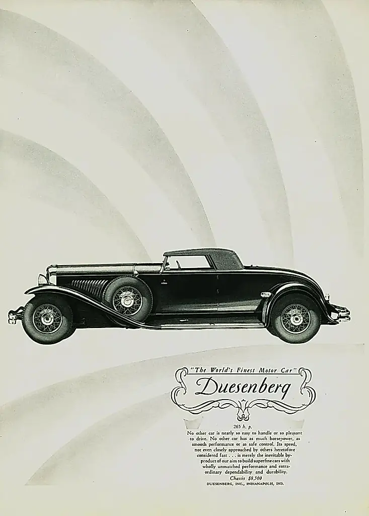 Duesenberg presumía de modestia