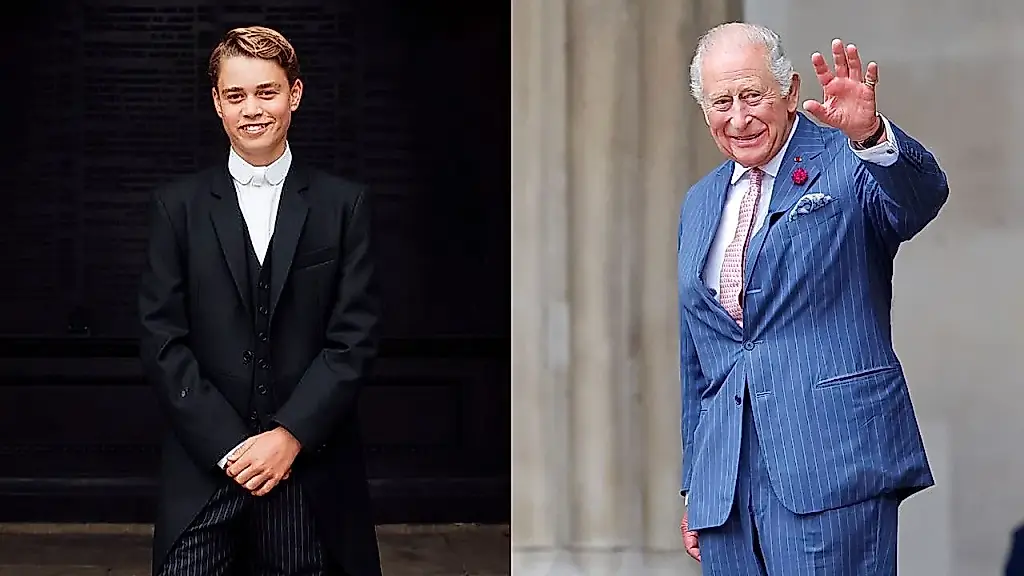 Té heredado: el abuelo Charles prepara a George para la corona