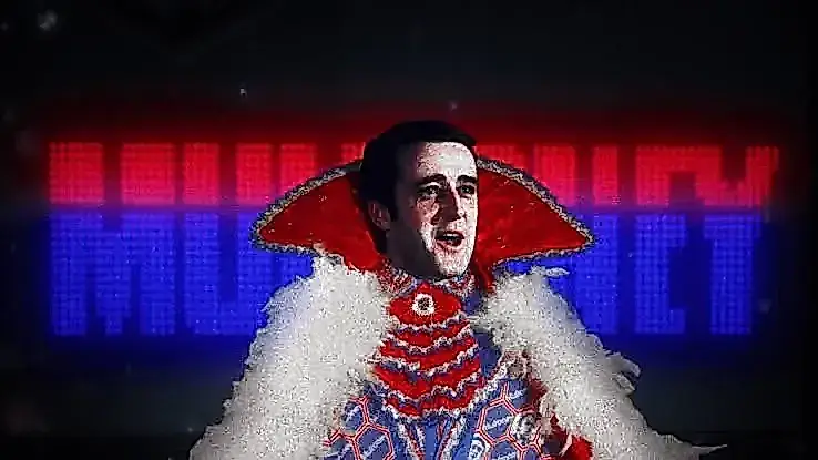 Mulroney en un televisor psicodélico