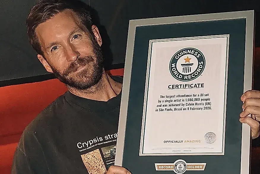 Calvin Harris reúne a 1,6 millones de fans y bate un récord Guinness