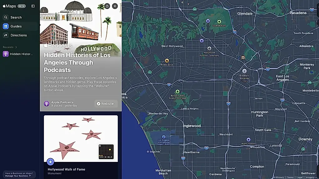 Apple esconde historias en sus mapas