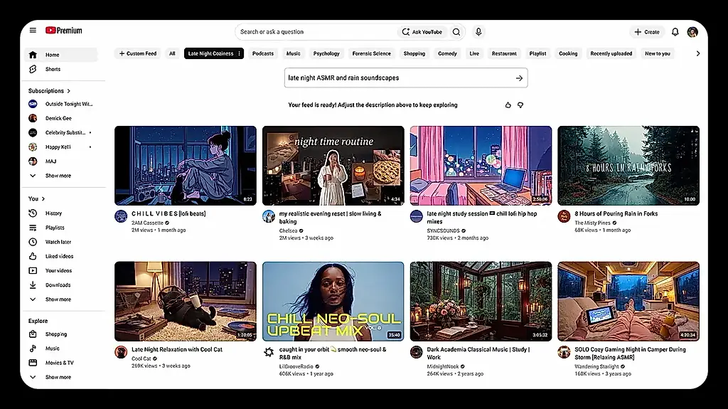 YouTube domestica el feed