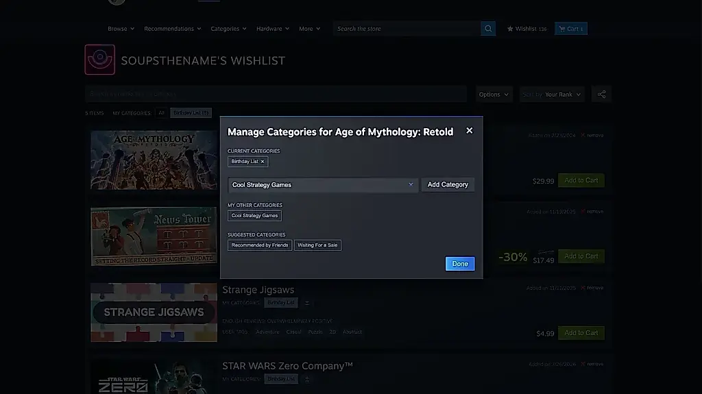 Steam обновляет подарки и желания: что нового?