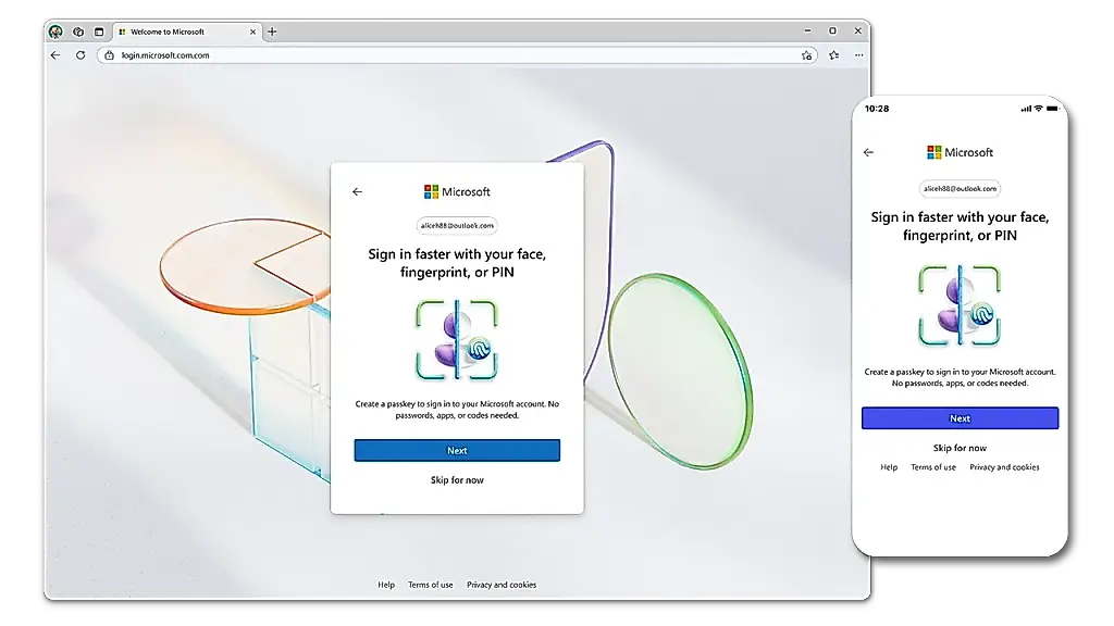 Microsoft pasa a las passkeys para empresas: adiós a los SMS y las llamadas