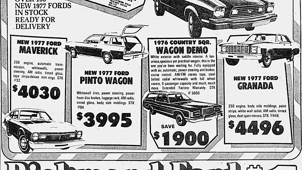 El Ford Pinto de 1977 destaca entre los superdeportivos