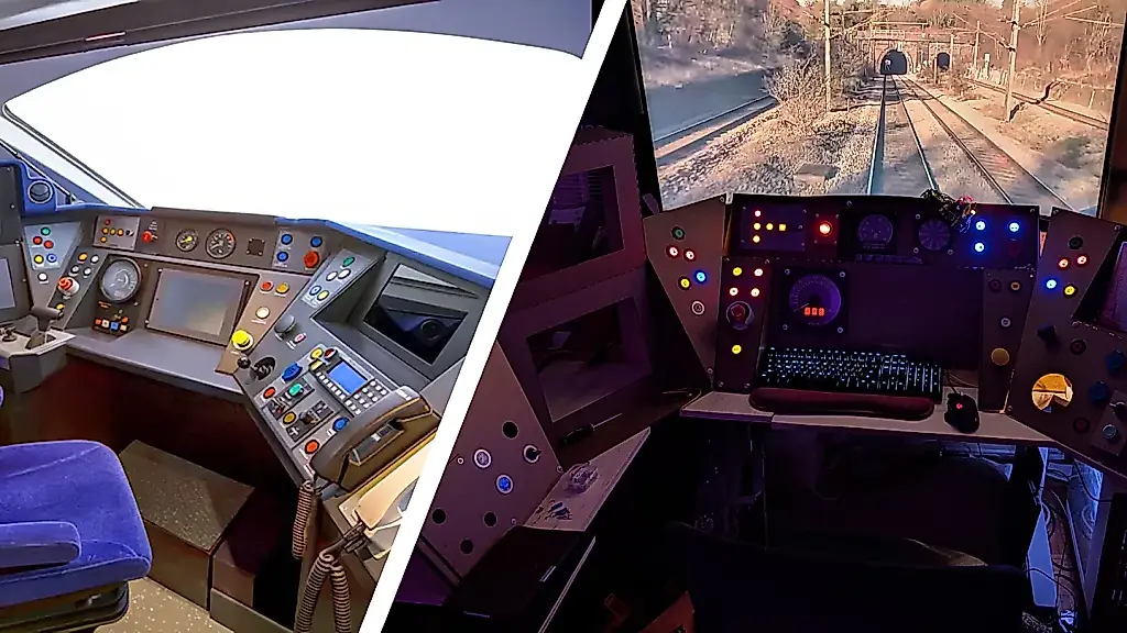 Los aficionados a los simuladores se apresuran a reírse: un británico ha construido el mando soñado para Train Simulator con un panel de instrumentos auténtico