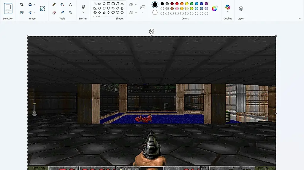 ¿Puede Paint ejecutar Doom? (Sí)