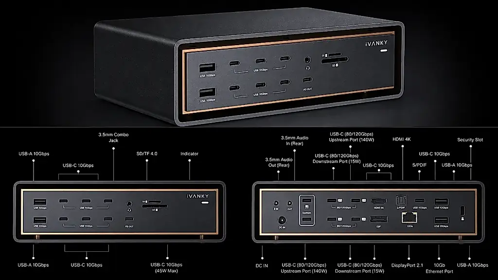 iVANKY FusionDock Ultra: 26 puertos, solo para Mac con Apple Silicon