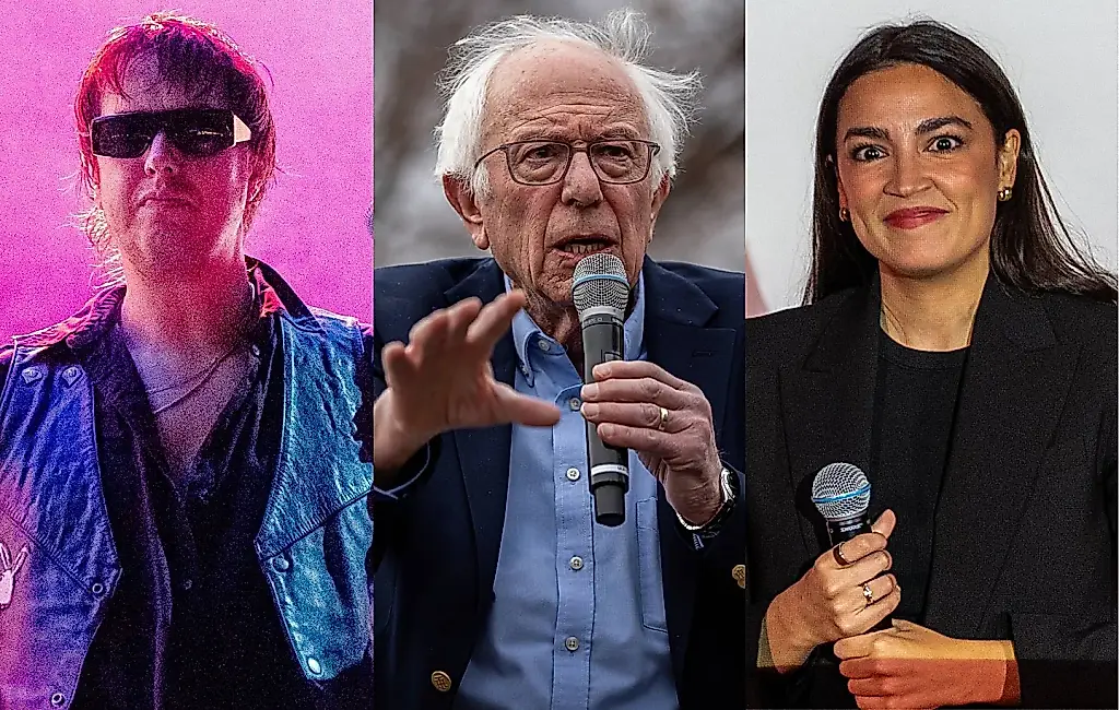Берни, AOC и The Strokes: политический разогрев на домашнем концерте в Нью-Йорке