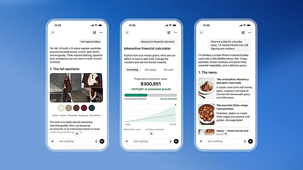 ChatGPT превращает ответы в интерактивные страницы
