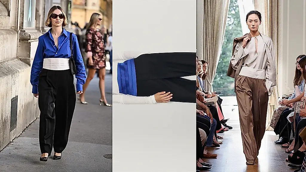 Vuelve el fajín: la banda del esmoquin conquista la moda de diario
