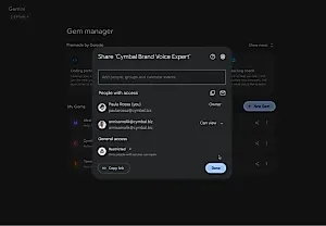 Google упростил обмен AI-ботами Gemini Gems