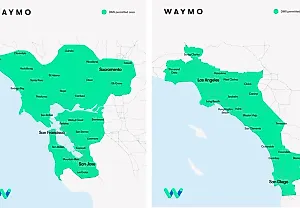 Waymo получила одобрение Департамента транспорта Калифорнии на тестирование беспилотных такси в новых регионах