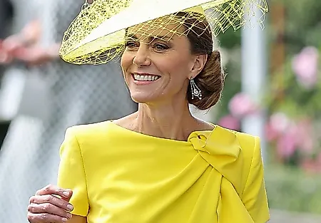 Ярко-жёлтый тренд возвращает принцессу Кейт на Royal Ascot