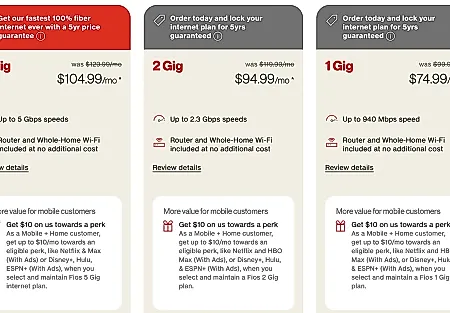 Verizon Fios увеличивает скорость до 5 Гбит/с